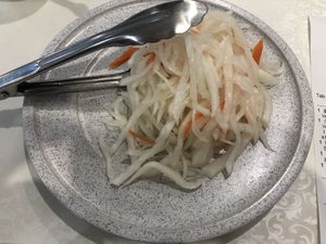 Sweet and sour radish  at Bodhi Village in Flushing