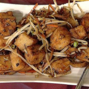 Fried Turnip Cakes at Bodhi Village in Flushing