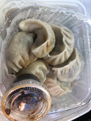 Steamed vegan dumplings   at Bodhi Village in Flushing