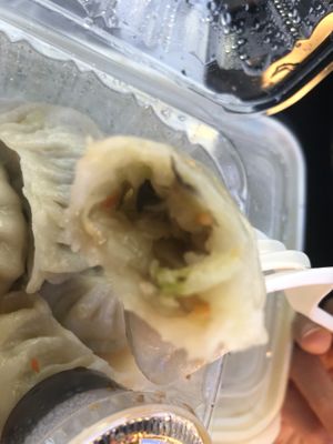 Steam vegan dumplings  at Bodhi Village in Flushing