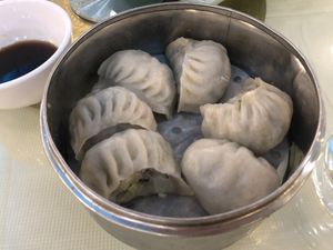 Steamed vegan dumpling   at Bodhi Village in Flushing