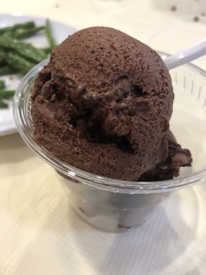 Vegan chocolate ice cream   at Bodhi Village in Flushing
