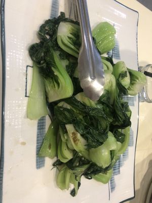 Sautéed bok choy   at Bodhi Village in Flushing