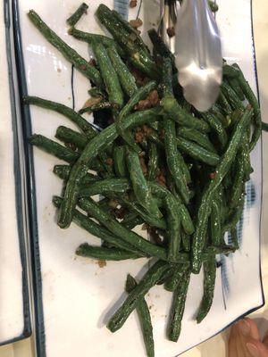 Sautéed string bean 乾扁四季豆 #Veganuary at Bodhi Village in Flushing