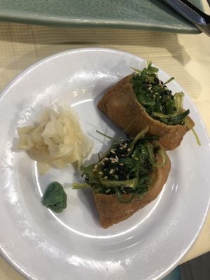 Imari roll with seaweed salad   at Bodhi Village in Flushing