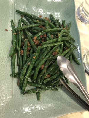 Sautéed string bean   at Bodhi Village in Flushing
