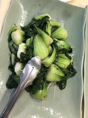 Sautéed bok choy   at Bodhi Village in Flushing