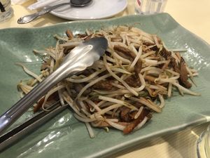 芽菜三絲 Lettuce wrap   at Bodhi Village in Flushing