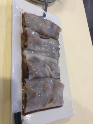 Roasted meat rice roll  at Bodhi Village in Flushing