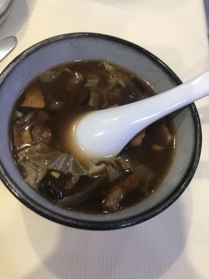 Hot and sour soup   at Bodhi Village in Flushing
