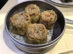 Sticky rice shuimai   at Bodhi Village in Flushing