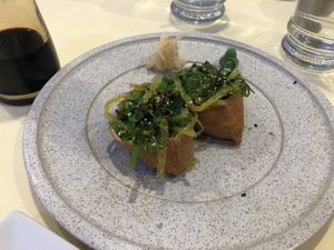 Imari roll with seaweed salad   at Bodhi Village in Flushing