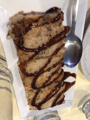 Turnip cake   at Bodhi Village in Flushing