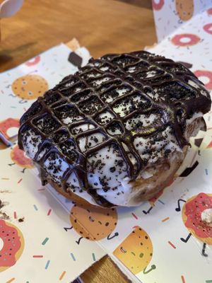 Oreo donut sandwich  at Batch'd in Leeds
