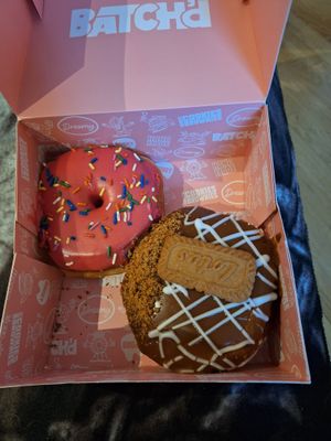 Homer and lotus doughnuts  at Batch'd in Leeds