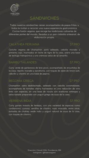 Carta at Hiedra Vegana in Santiago