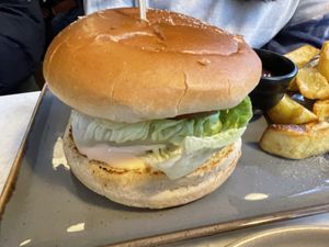 Burger Close up  at Stem & Glory - Broadgate in London