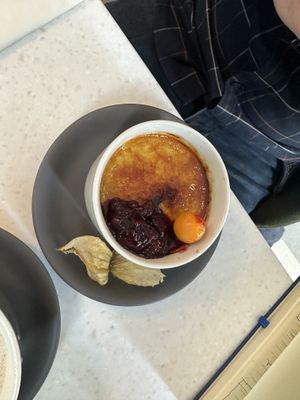 Cream brûlée  #Veganuary at Stem & Glory - Broadgate in London