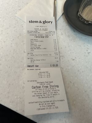 Do the 69 baby  #Veganuary at Stem & Glory - Broadgate in London