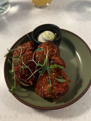 BBQ Cauliflower Wings with Dip  at Stem & Glory - Broadgate in London