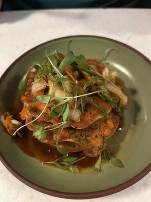 Kimchi Pancakes  at Stem & Glory - Broadgate in London
