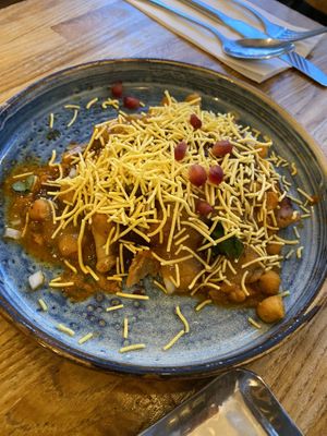 Veg Samosa Chaat   at Lewis's in Birmingham