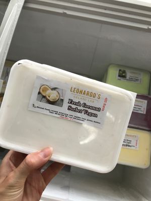 Vegan coconut cream gelato at Bang Rak Minimart in Koh Samui