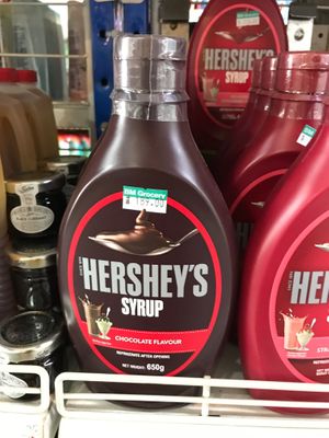 Chocolate topping at Bang Rak Minimart in Koh Samui