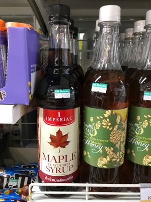 Maple syrup at Bang Rak Minimart in Koh Samui