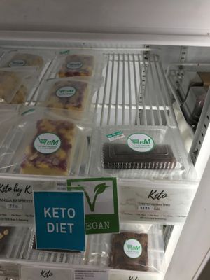 Keto vegan sweets in the fridge at Bang Rak Minimart in Koh Samui