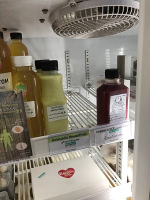 Vegan drinks at Bang Rak Minimart in Koh Samui