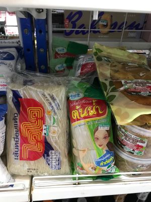 Vegan noodles at Bang Rak Minimart in Koh Samui