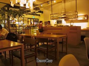 Spacious interior with a comfortable reading corner. at Real Food - The Central in Central Singapore