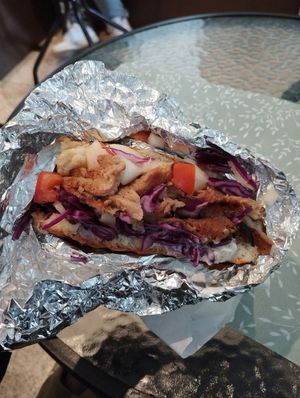 Gyros sandwich at Shambala in Zagreb