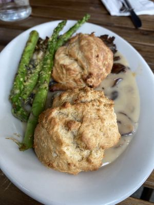 Biscuits and gravy   at Finch & Pine in Seattle