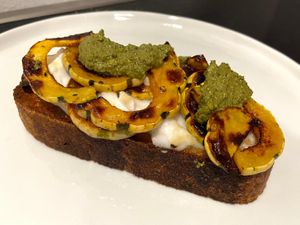 Fall Harvest Tartine (plated at home) at Finch & Pine in Seattle