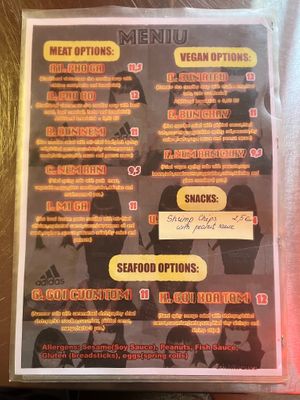 menu (1) at Viet.inės in Vilnius