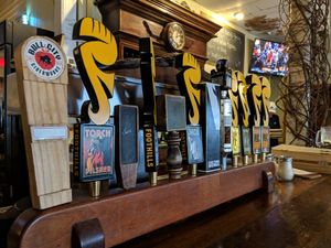 Draft beers at Sticks and Stones Clay Oven Pizza in Greensboro