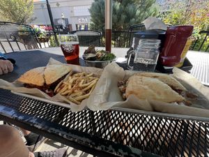Colorado burger and BBQ jackfruit  at Trail Life Brewing in Grand Junction