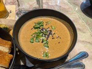 Vegan massaman curry. Heavy on the coconut milk, end notes of citrus. Not bad! at Trail Life Brewing in Grand Junction