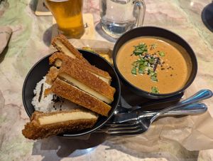 The katsu tofu was a real highlight, perfect breading with a pleasant textural change in the center. at Trail Life Brewing in Grand Junction