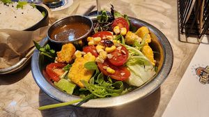 side salad. tasty at Trail Life Brewing in Grand Junction