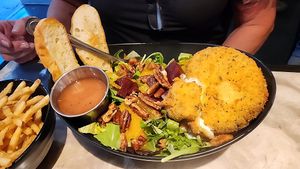 beet & burrata salad. yummy dressing at Trail Life Brewing in Grand Junction