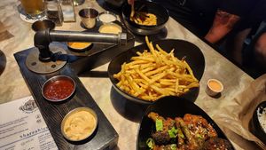 fry house flight with skinny fries at Trail Life Brewing in Grand Junction