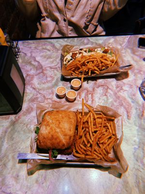 Katsu sandwich and falafel   at Trail Life Brewing in Grand Junction