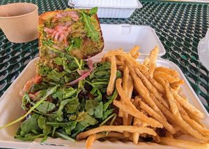 Tofu katsu at Trail Life Brewing in Grand Junction