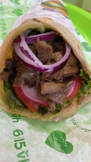 Estos son los Gyros de la Casa pueden ser de Falafell o carnitas de Zetas, super deliciosos at 6.15 Vh Palenque in Palenque
