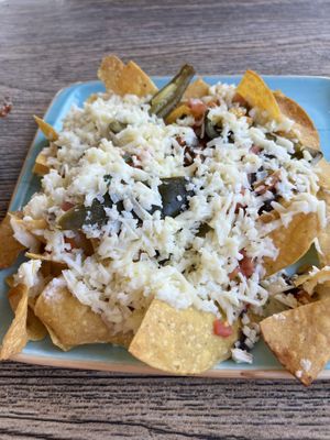 Appetizer : nachos and cheese  at Papi's Tacos in Ocean City