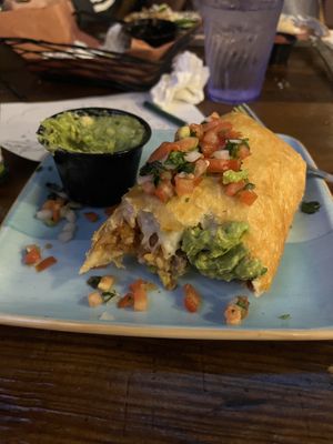Vegan chimichanga w/ house guac  at Papi's Tacos in Ocean City