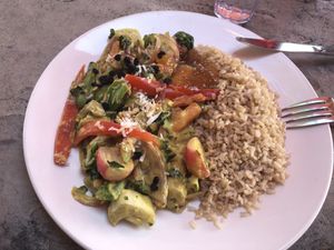 Vegan Coconut Curry Vegetables  at The Good Earth in Roseville